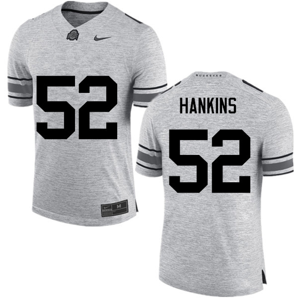 Ohio State Buckeyes #52 Johnathan Hankins College Football Jerseys Game-Gray